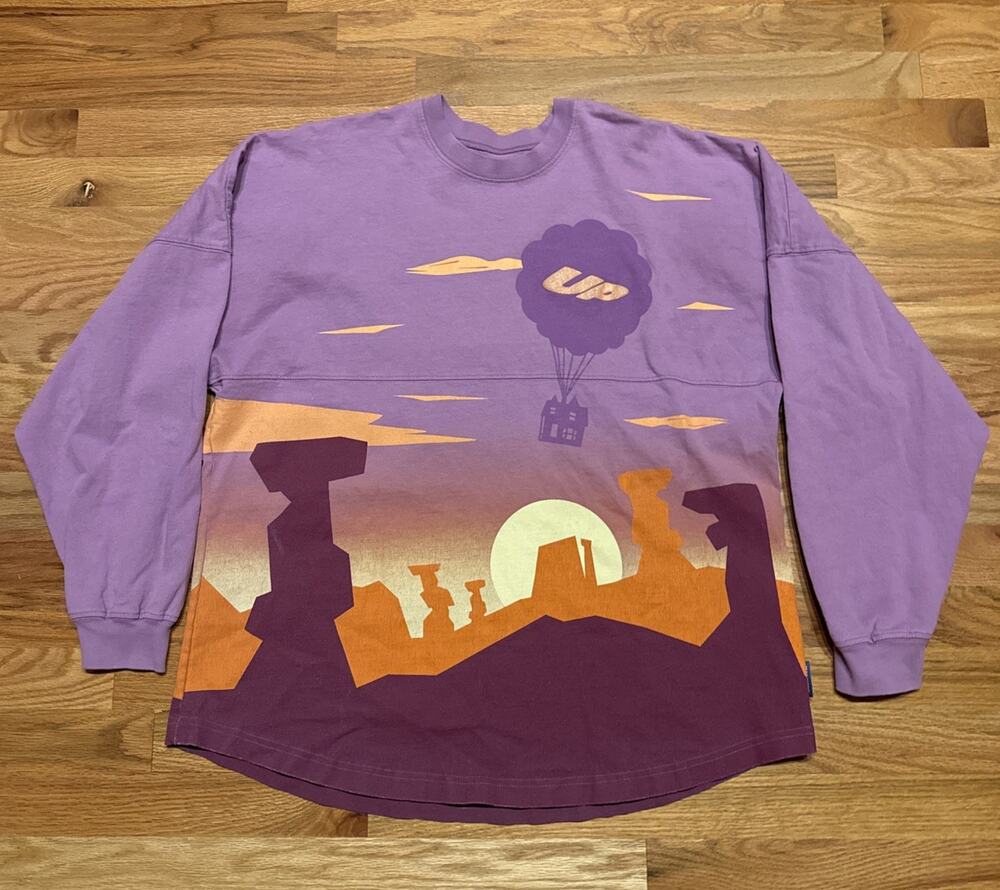 Disney Spirit Jersey Adult Large Paradise Falls Up Pixar Kevin Orange Purple